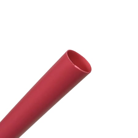 Remington Industries Adhesive Lined Heat Shrink Tube, Dual Wall, 3:1 I.D. Shrink Ratio, 1/8 in I.D. Before Shrinking, Red, 8 ft 1/8POAHSRED8